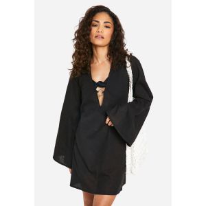 Robe De Plage Pour "Petite"s Tailles Avec Détail De Bague - Noir - 36, Noir