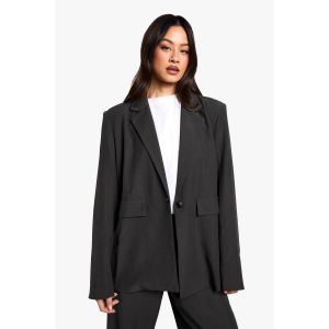 "Petite" Tailored Oversized Blazer - Gris Anthracite - 40, Gris Anthracite
