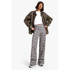 Pantalon Ample À Jambes Larges À Enfiler Imprimé Léopard - Leopard - 36, Leopard