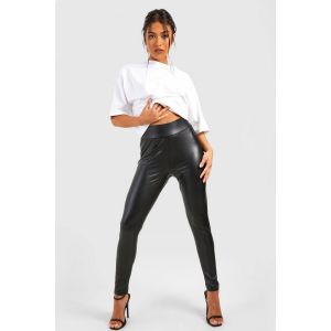 "Petite" Leggings En Aspect Cuir Super Stretch À Effet Gainant - Noir - 42, Noir