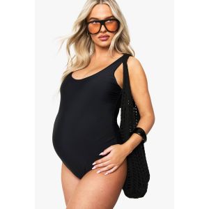 Maillot De Bain Maternité À Encolure Dégagée - Noir - 44, Noir
