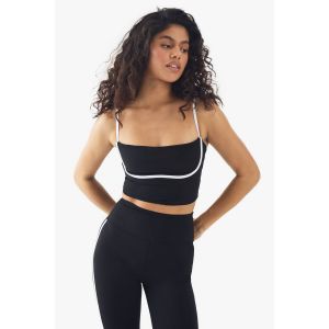 Premium Sculpt Piping Detail Padded Sports Bra - Noir - Xs, Noir