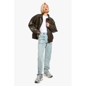 Jeans Cargo Acid Wash Coupe Droite - Lumière Délavée - 42, Lumière Délavée