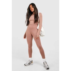 Unitard Premium Ultra Doux À Manches Longues - Marron Taupe - 38, Marron Taupe