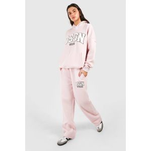 Dsgn Studio Jogger Droit À Appli En Tissu Éponge - Rose Clair - Xl, Rose Clair
