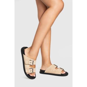 Sandales Occidentales Brodées - Marron Taupe - 40, Marron Taupe