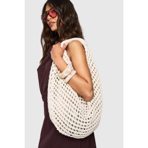 Sac À Bandoulière Tricoté Et Crocheté À Effet Décontracté - Blanc Ivoire - One Size, Blanc Ivoire