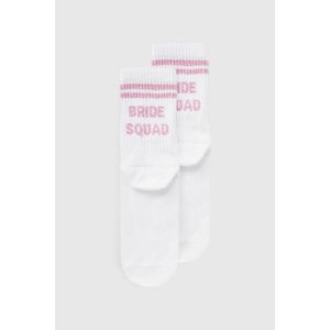 Chaussettes Nuptiales « Bride Squad » - Blanc - One Size, Blanc