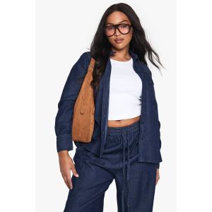 "Plus" Denim Chemise Western - Bleu Indigo - 46, Bleu Indigo