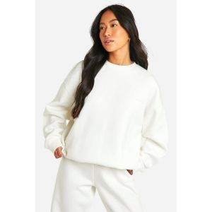 Sweatshirt Oversize Brodé Dsgn Studio - Blanc Écru - S, Blanc Écru