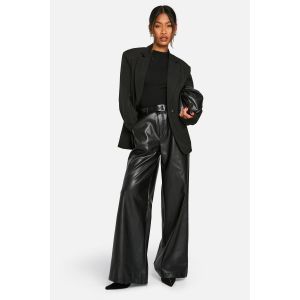 Pantalon Synthétique À Coupe Ample - Noir - 36, Noir