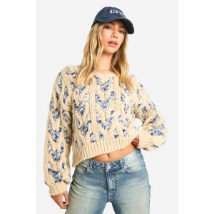 Pull À Mailles Épaisses Avec Détails En Torsades Multiples - Gris Pierre - M, Gris Pierre