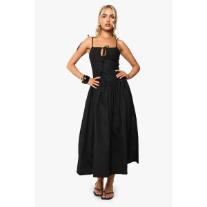 Tie Detail Strappy Midaxi Dress - Noir - 40, Noir