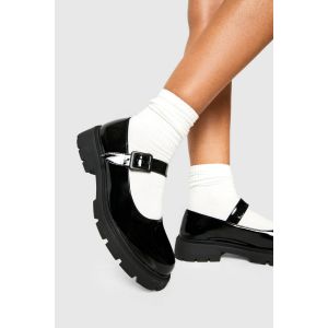 Ballerines Mary Jane En Cuir Verni Massives - Noir - 41, Noir
