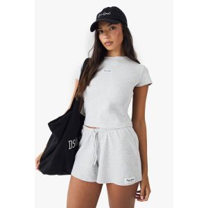 Dsgn Studio T-Shirt Bébé À Col Rond En Tissu Gaufré Avec Étiquette Tissée - Gris Perle - 34, Gris Perle