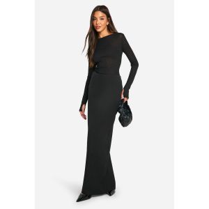 Maxi Tissé Sur-Mesure À Taille Basse - Noir - 36, Noir