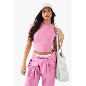 Boohoo Basics Haut Ajusté - Rose - 40, Rose