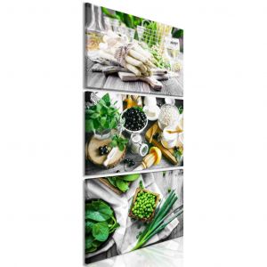 Tableau mural Green Kitchen (3 Parts)