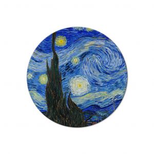 Tableau rond Starry Night, Vincent Van Gogh - Dark Sky Over the City