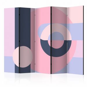 Paravent design Geometric Wreath (Violet) II [Room Dividers]