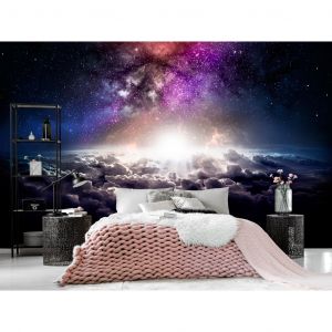 Papier peint adhésif Fantaisie: Galaxie - motif fantasy de l'espace et des étoiles scintillantes
