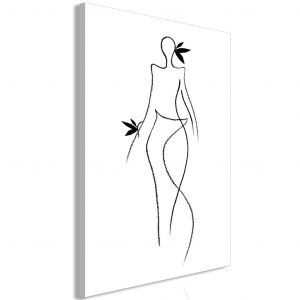 Tableau tendance Danseuse hawaïenne - illustration minimaliste d'une figure féminine