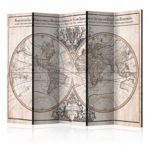 Paravent design Mappe-Monde Geo-Hydrographique [Room Dividers]