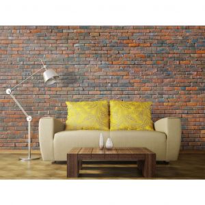 Papier peint adh&eacute;sif Brique: Mur en briques