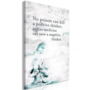 Cadre déco À la lumière du bouddhisme (1 pièce) - citation sagesse de Bouddha