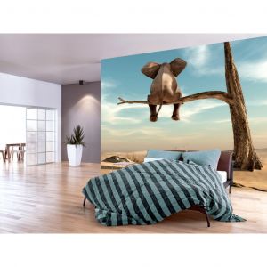 Papier peint Éléphant sur l'arbre