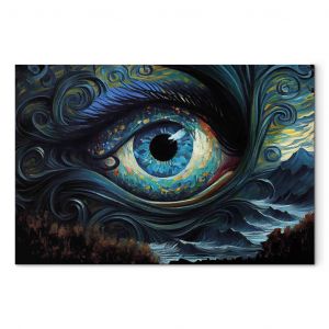 Tableau sur toile Blue Eye - A Composition Inspired by the Art of Van Gogh