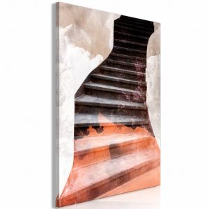 Cadre déco L'escalier - une abstraction avec une architecture d'un escalier en pierre, parfaite pour un salon