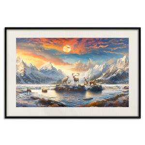 Poster mural Eastern Taiga - A Phenomenal Winter Landscape of Mountainous Wilderness