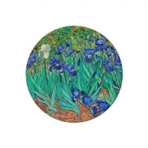 Tableau rond Irises by Vincent Van Gogh - Blue Flowers in the Meadow