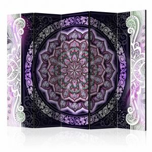 Paravent design Round Stained Glass (Violet) II [Room Dividers]