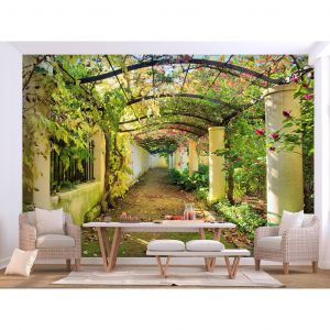 Papier peint adh&eacute;sif Trompe l'oeil : Pergola