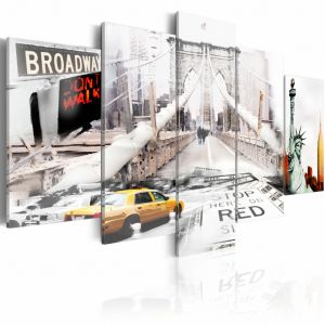 Tableau moderne New York dans le brouiilard