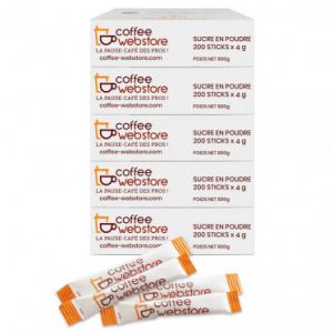 Sucre Coffee-Webstore - 5 bo&icirc;tes distributrices - 1000 b&ucirc;chettes
