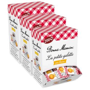 Bonne Maman Petites Galettes Pur Beurre - Lot de 3 Boites soit 600 galettes