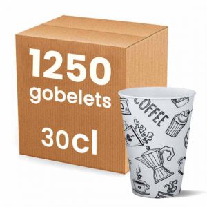 Gobelet carton Boissons Chaudes 30 cl Graffiti - 1250 gobelets