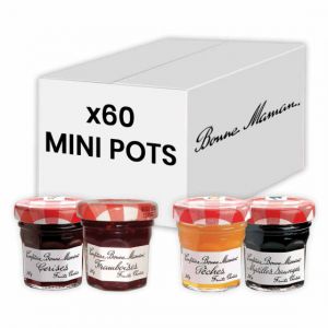 Confiture Bonne Maman Coffret 4 Parfums Premium 30 gr - 60 mini pots en verre