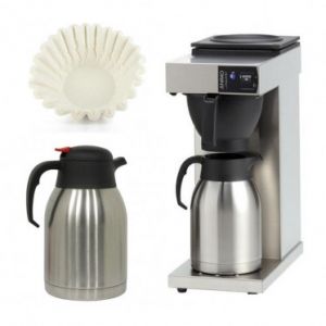 Pack Cafeti&egrave;re filtre Pro Animo Excelso T + 2 thermos + 250 filtres