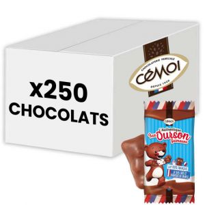 Mini Ourson Guimauve C&eacute;moi - Carton de 250 oursons emball&eacute;s individuellement