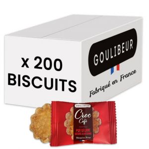 Petite Galette Pur Beurre Biscuit Goulibeur Croc Caf&eacute; - Carton de 200 galettes emball&eacute;es individuellement
