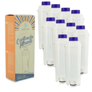 Filtre &agrave; Eau ARFIZE compatible DeLonghi DLSC002 - 10 cartouches filtrantes