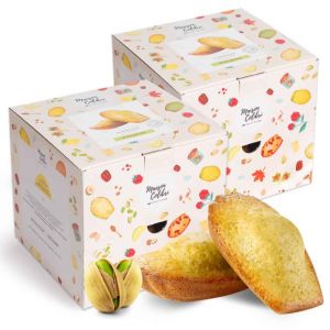 Madeleine Pistache Maison Colibri - 2 boites - 72 madeleines emball&eacute;es individuellement