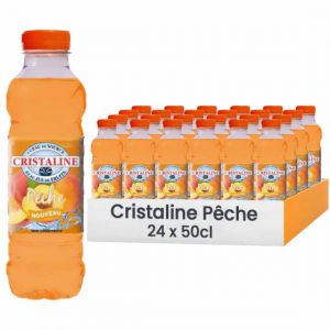 Bouteille d'eau Cristaline P&ecirc;che 50cl x24