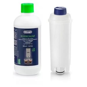 Kit entretien Delonghi - 1 Cartouche filtrante DLSC002 + 1 D&eacute;tartrant DLSC500