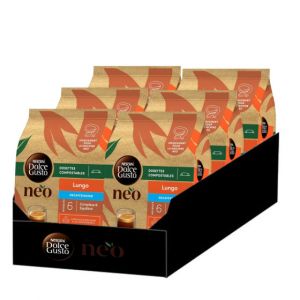 Dosettes Nescaf&eacute; Dolce Gusto NEO Lungo D&eacute;caf&eacute;in&eacute; - 6 bo&icirc;tes - 72 dosettes