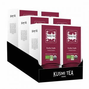 Rooibos Vanille Bio Kusmi Tea - 6 boites - 150 sachets envelopp&eacute;s